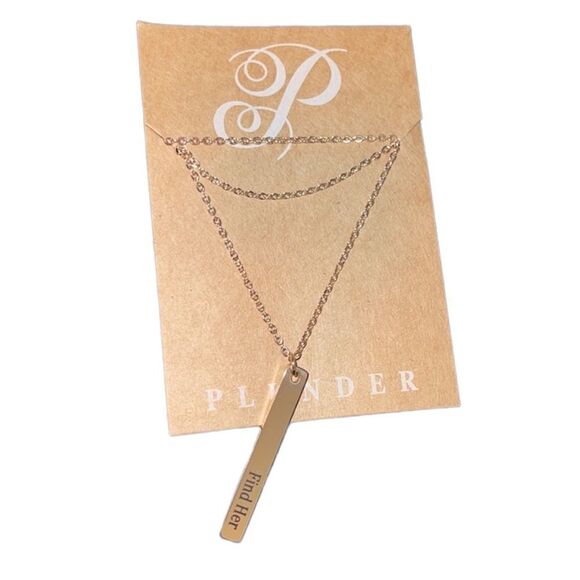 Plunder Jewelry Find Her Rose Gold Necklace New - Picture 1 of 6